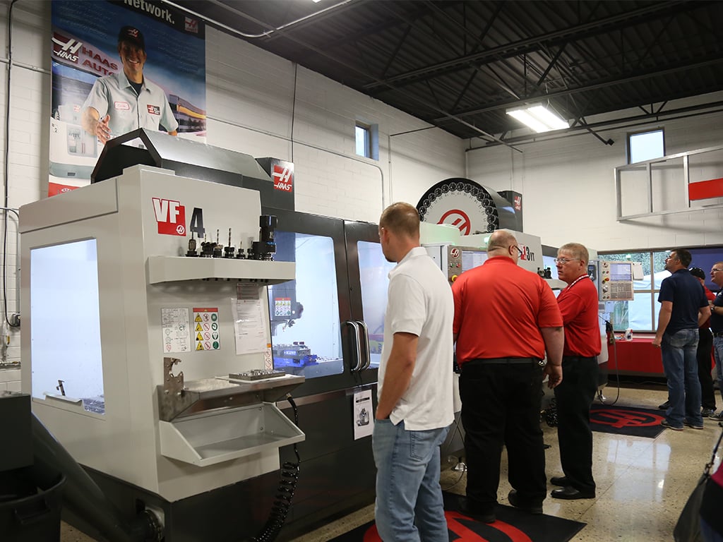 Customers checking out the VF-4