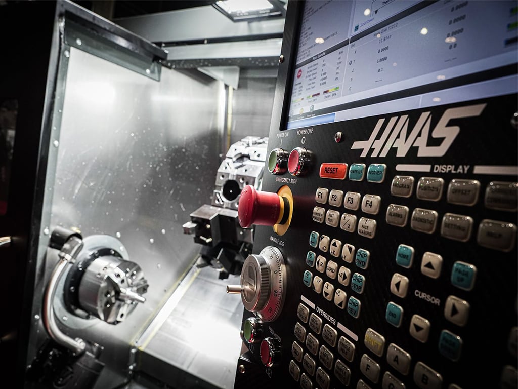 Haas control with machine door open